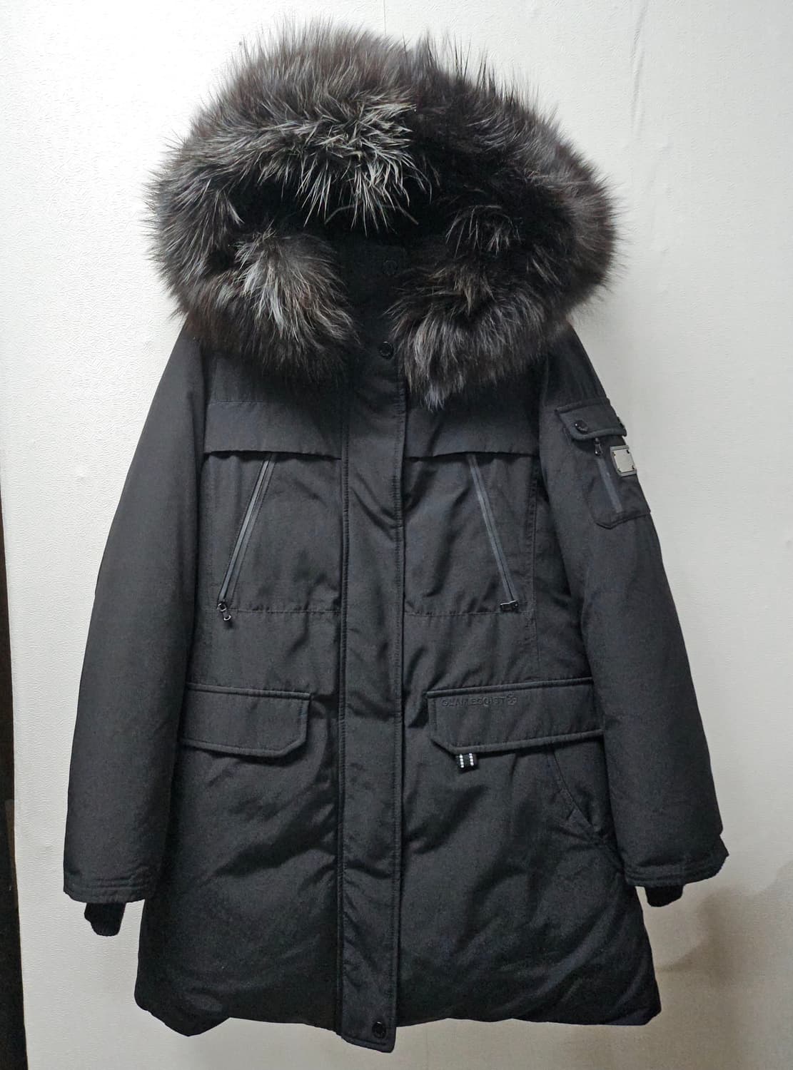 에고이스트 폭스퍼 블랙 패딩 55 후두일체형 상품이미지1