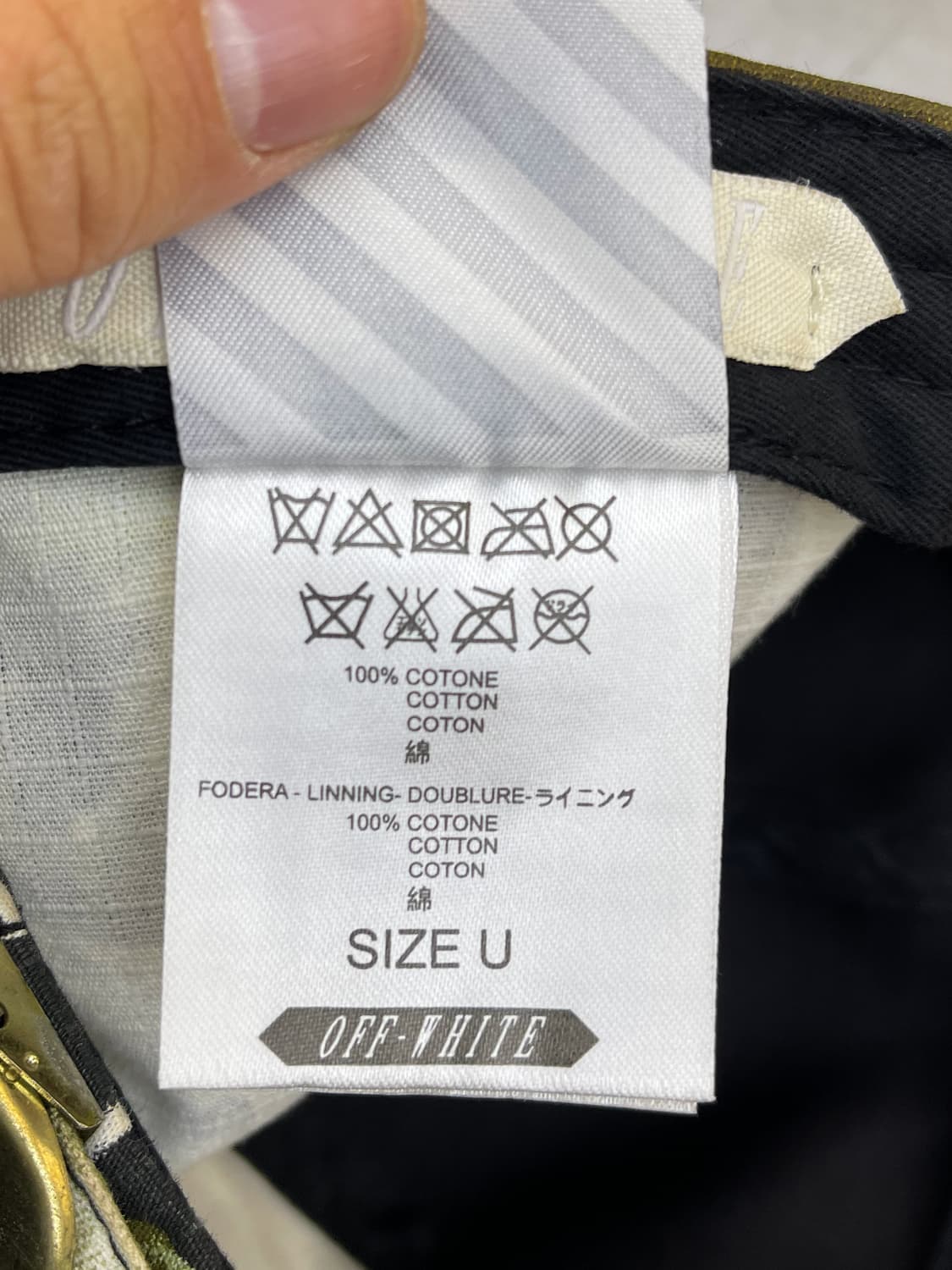 오프화이트 카모플라쥬 볼캡 상품이미지6
