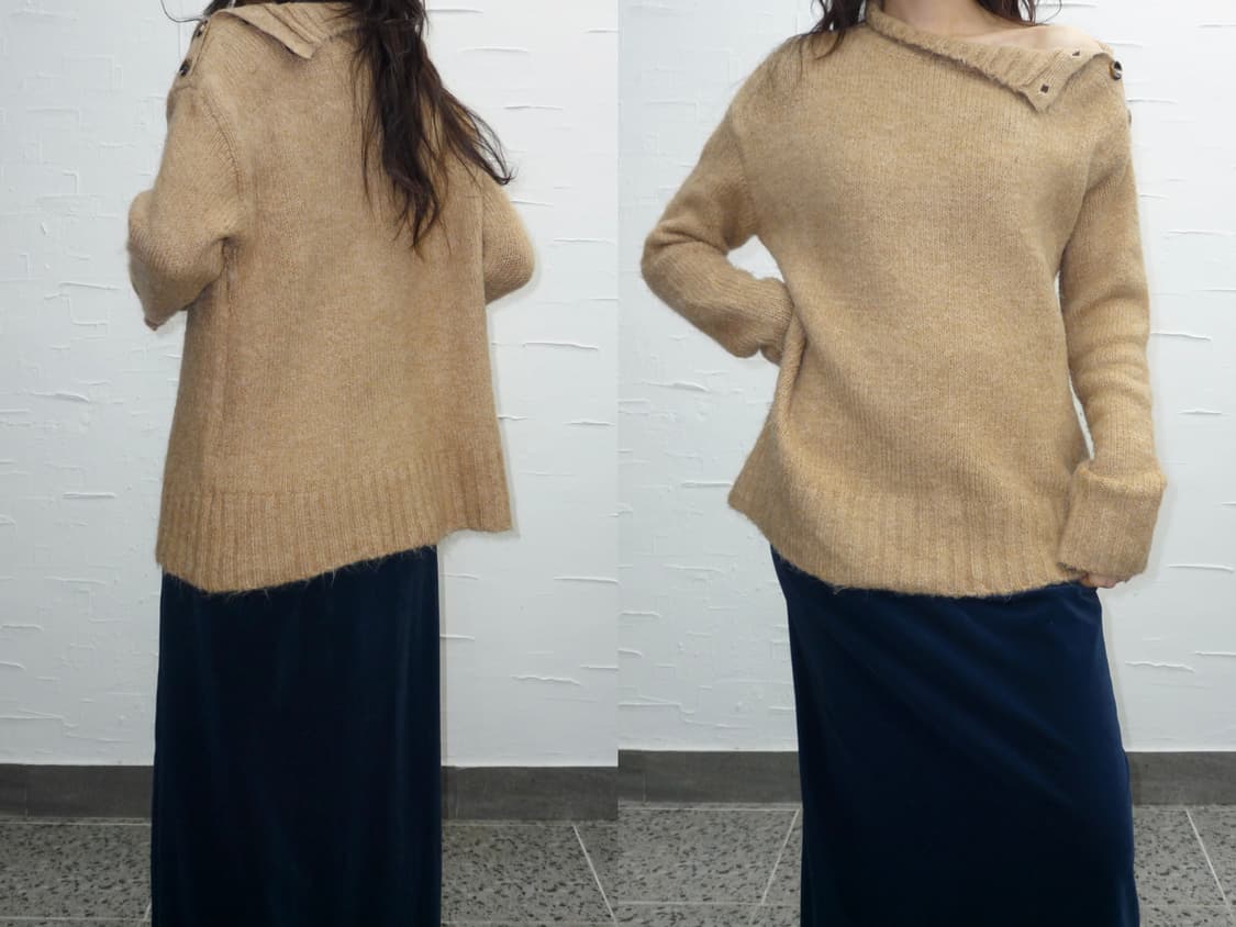 Slanted buttons knit 상품이미지3