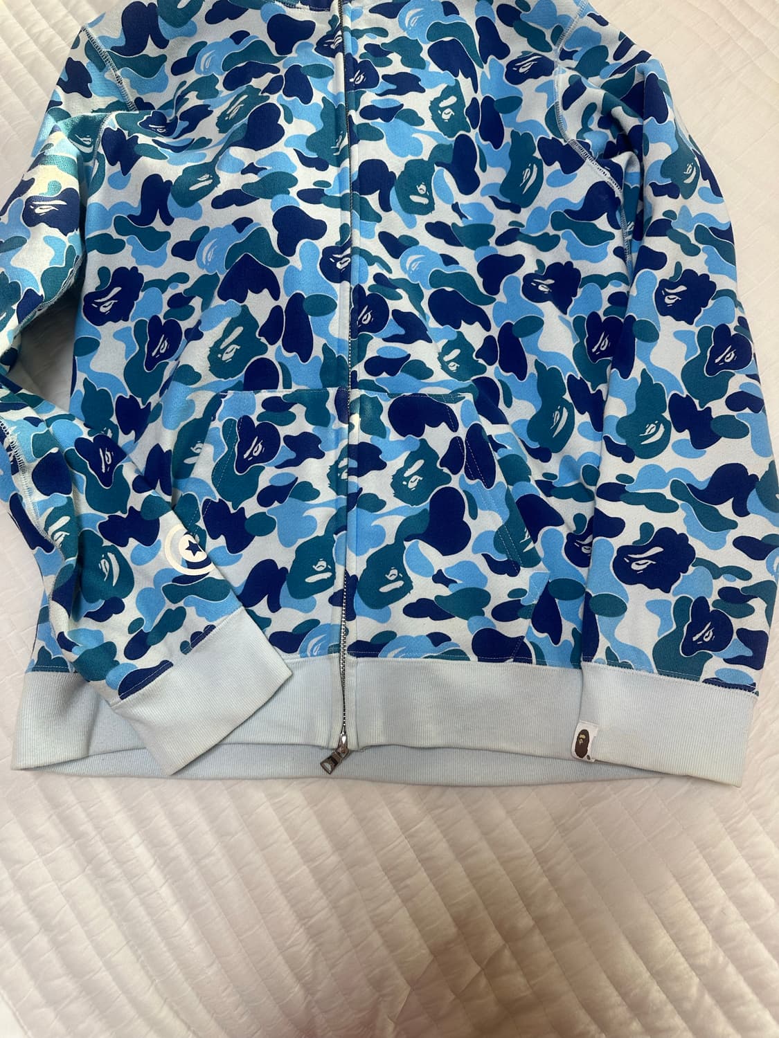 베이프 ABC 샤크 카모 후드집업 블루 상품이미지6