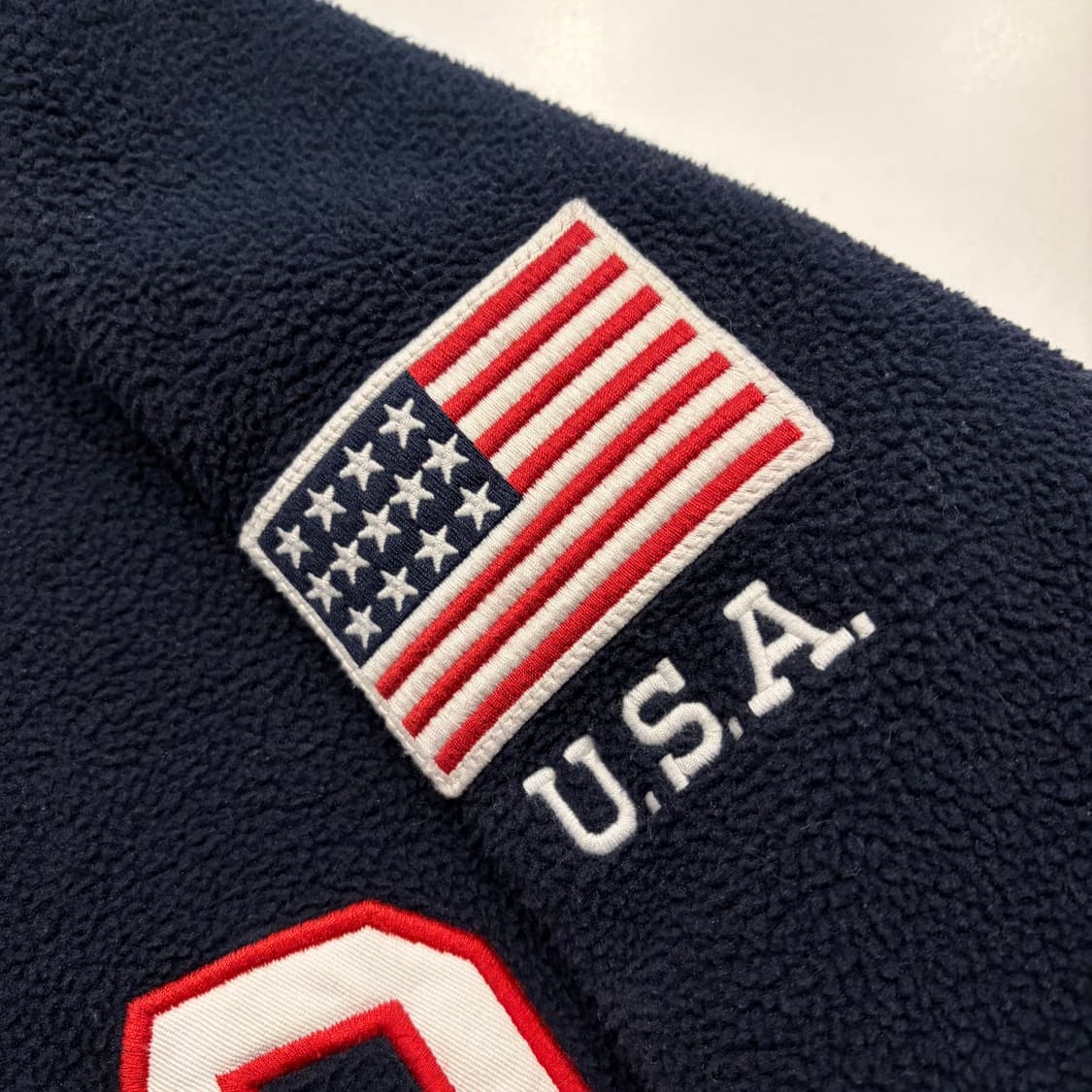 [S] 폴로 USA 성조기 신형 플리스 하프집업 네이비 C563 상품이미지4