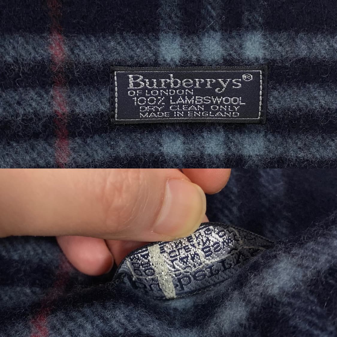 버버리 램스울 머플러 네이비 상품이미지4