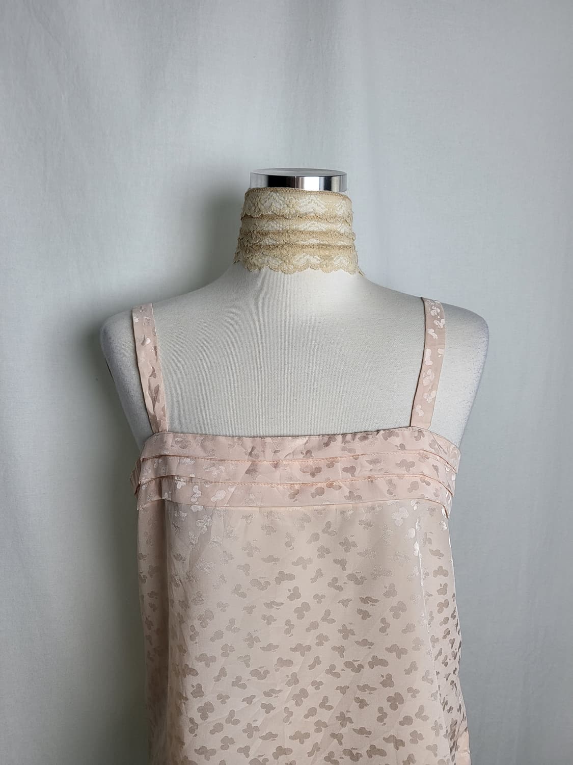 빈티지 로즈핑크 숏 슬립 이너 나시 상품이미지3