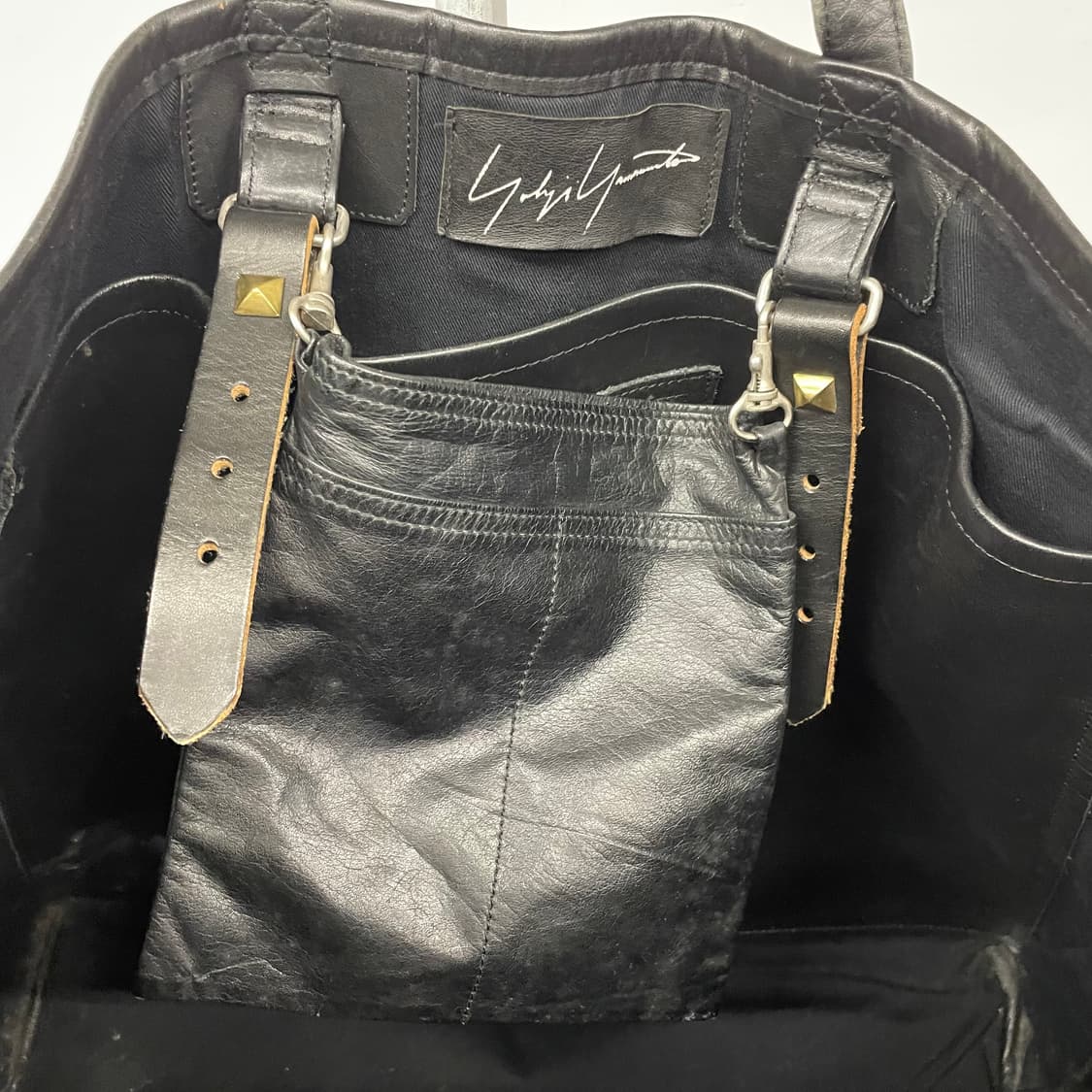 요지야마모토 가죽 토트백 상품이미지8