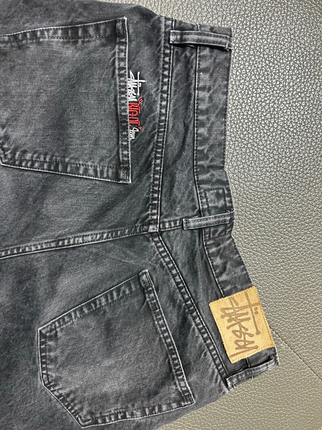 스투시 워시드 캔바사 빅 올진 블랙 상품이미지6