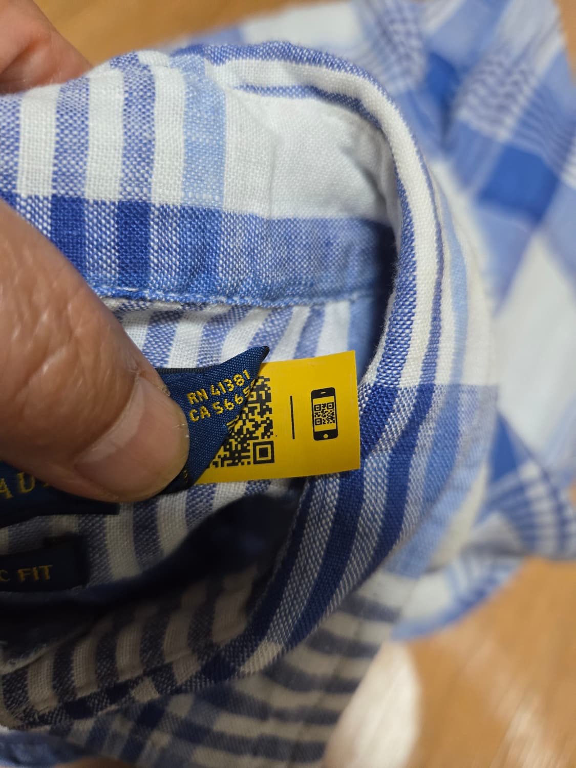 폴로 랄프로렌 여성 신형 큐알인증 정품 블루체크 린넨셔츠 상품이미지9