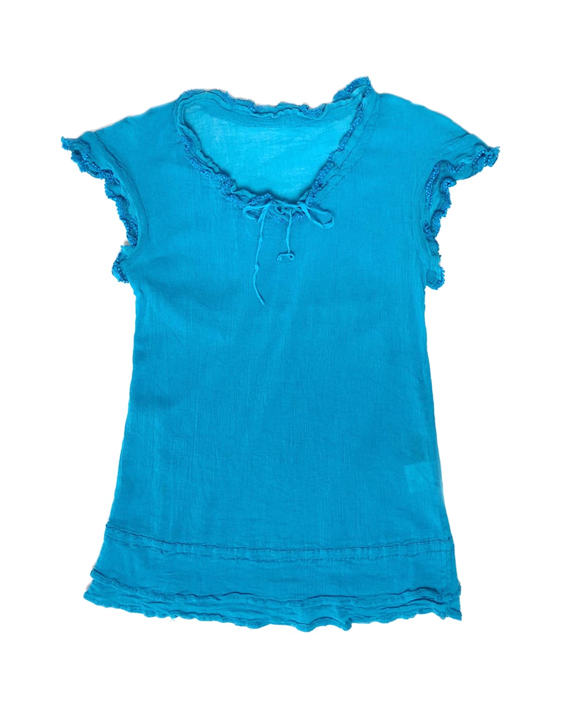 ISSEY MIYAKE HaaT 블루 리본스트랩 반팔 티셔츠 상품이미지1