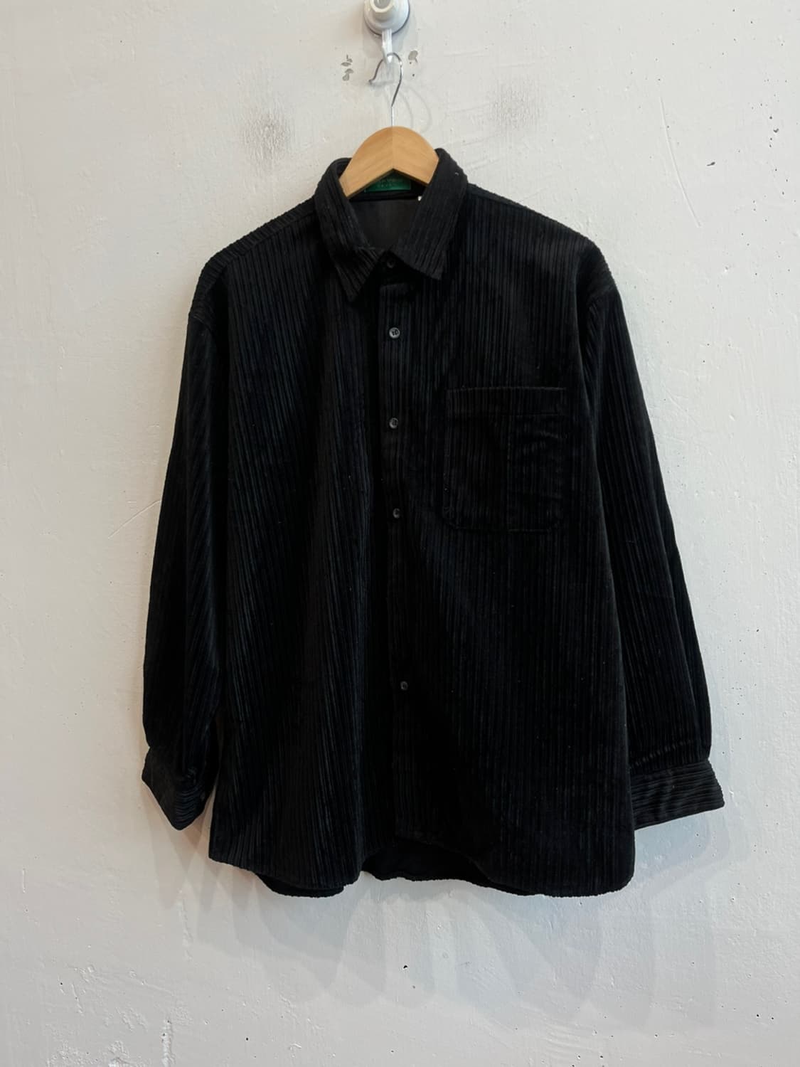 carven 까르뱅 코듀로이 셔츠 블랙 Made in JAPAN 상품이미지1