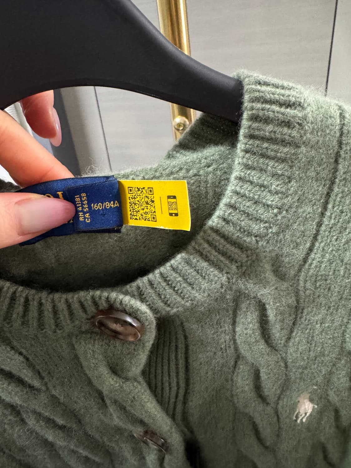 폴로 랄프로렌 꽈배기 가디건 xs 상품이미지5