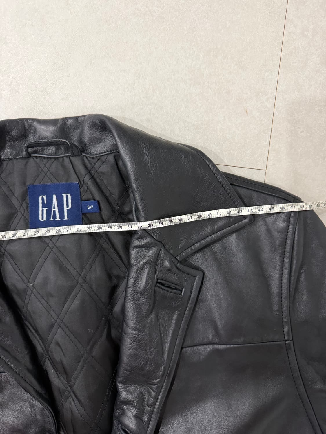 Gap 올드갭 블랙 레더 카코트 S 상품이미지3