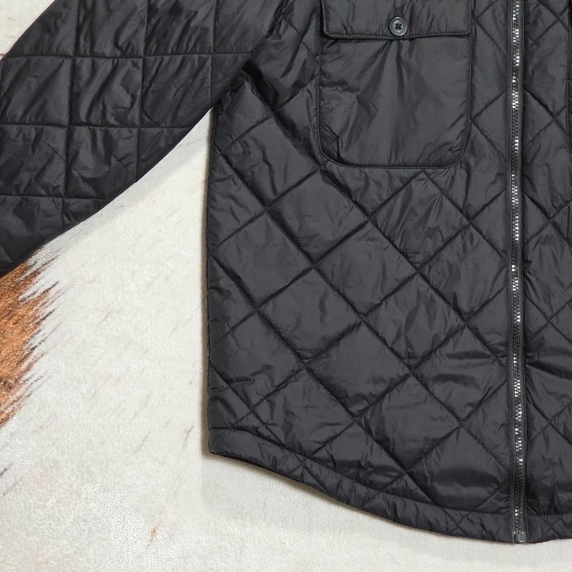 자라 패디드 누빔 블랙 셔츠 상품이미지3