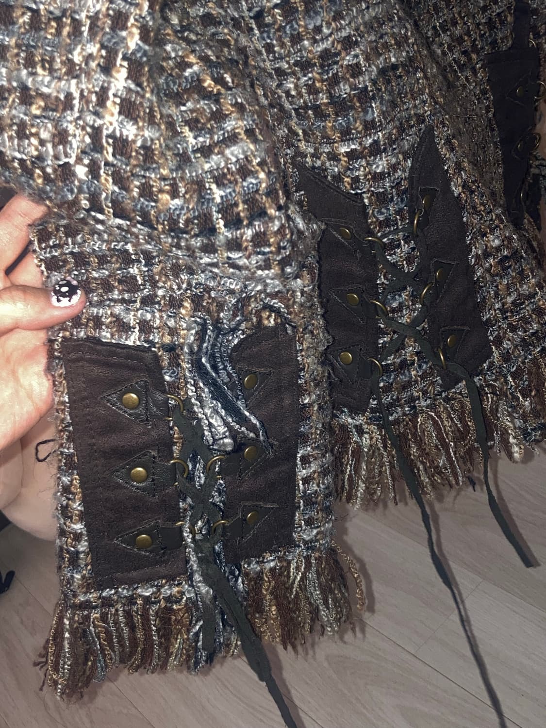 y2k 오리엔탈 에스닉 그런지 웨스턴 자켓 데님팬츠 부츠컷 상품이미지4