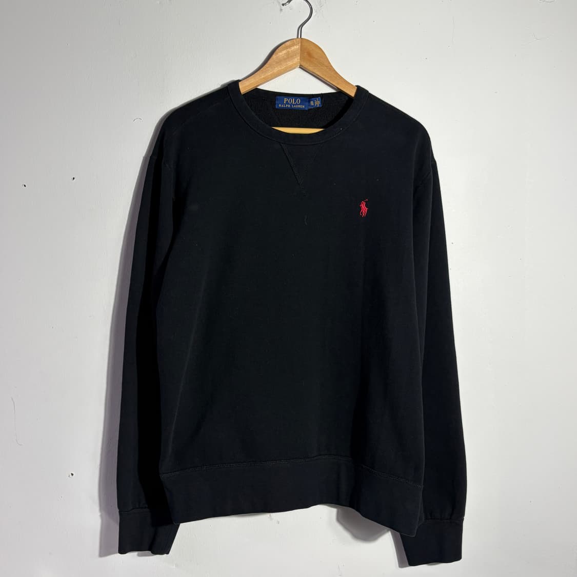 폴로 기모 블랙 맨투맨 (무료배송) 상품이미지1