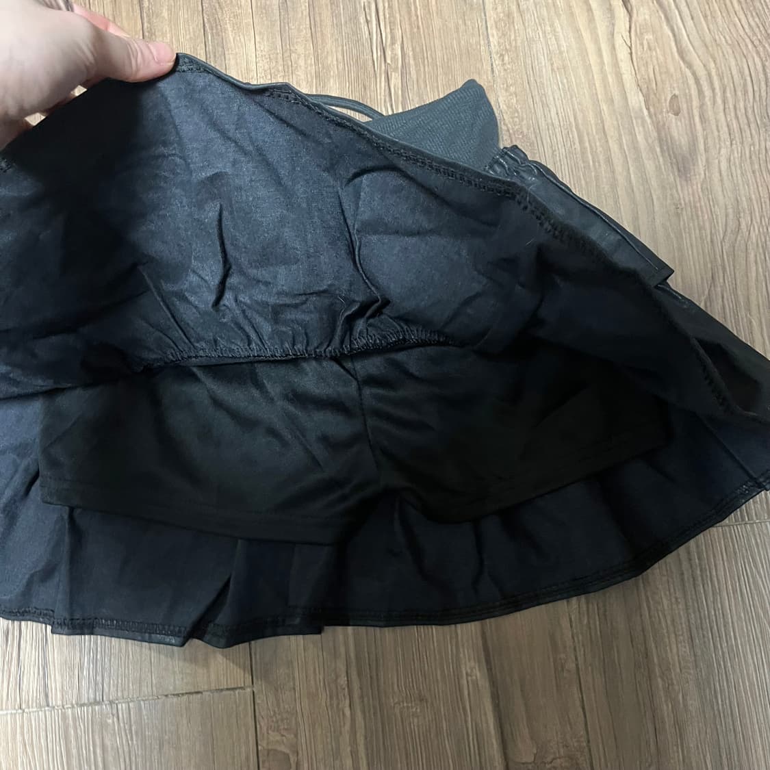vintage leather skirt(black) 상품이미지5