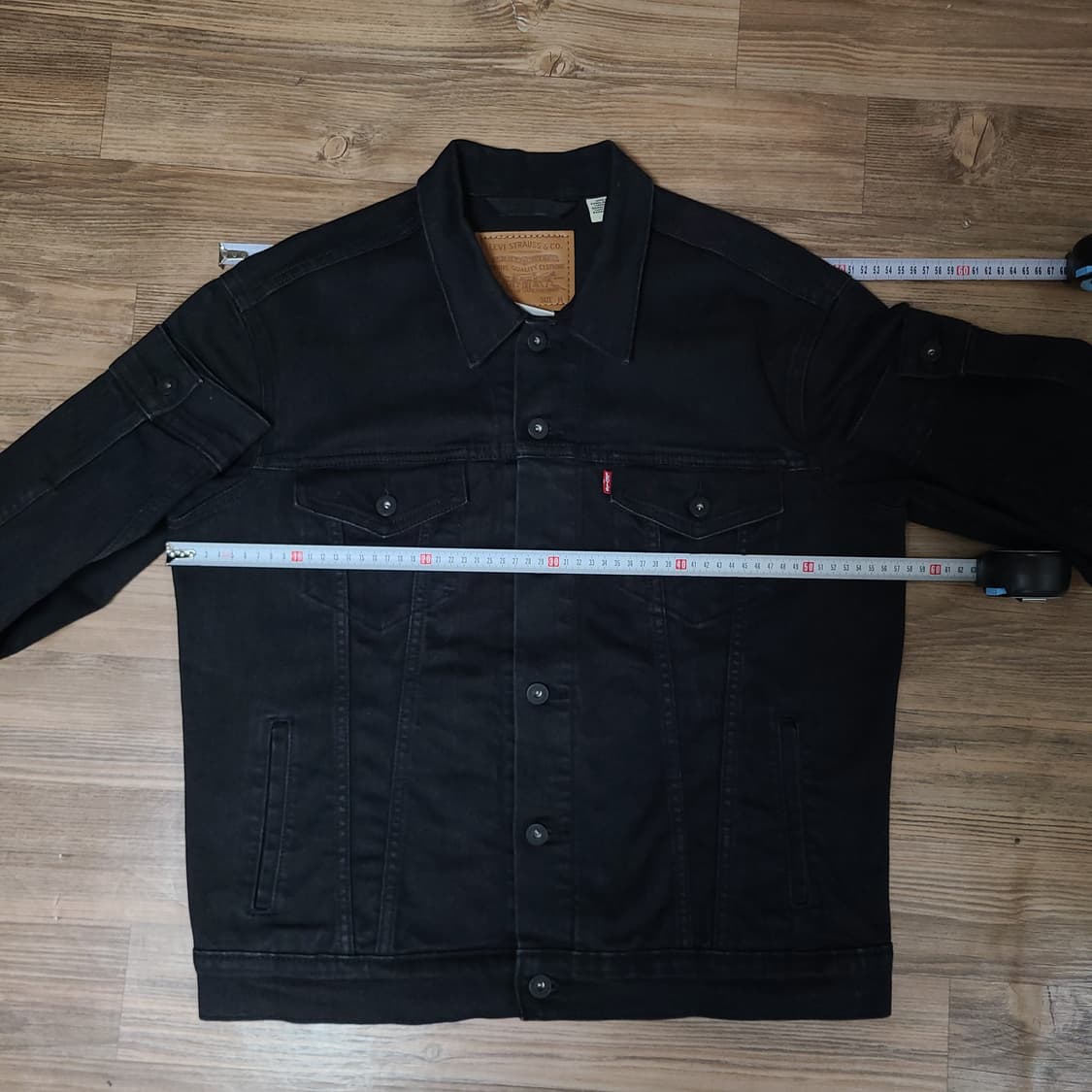 (L 100) 리바이스 프리미엄 블랙 흑청 데님 트러커 자켓 상품이미지5