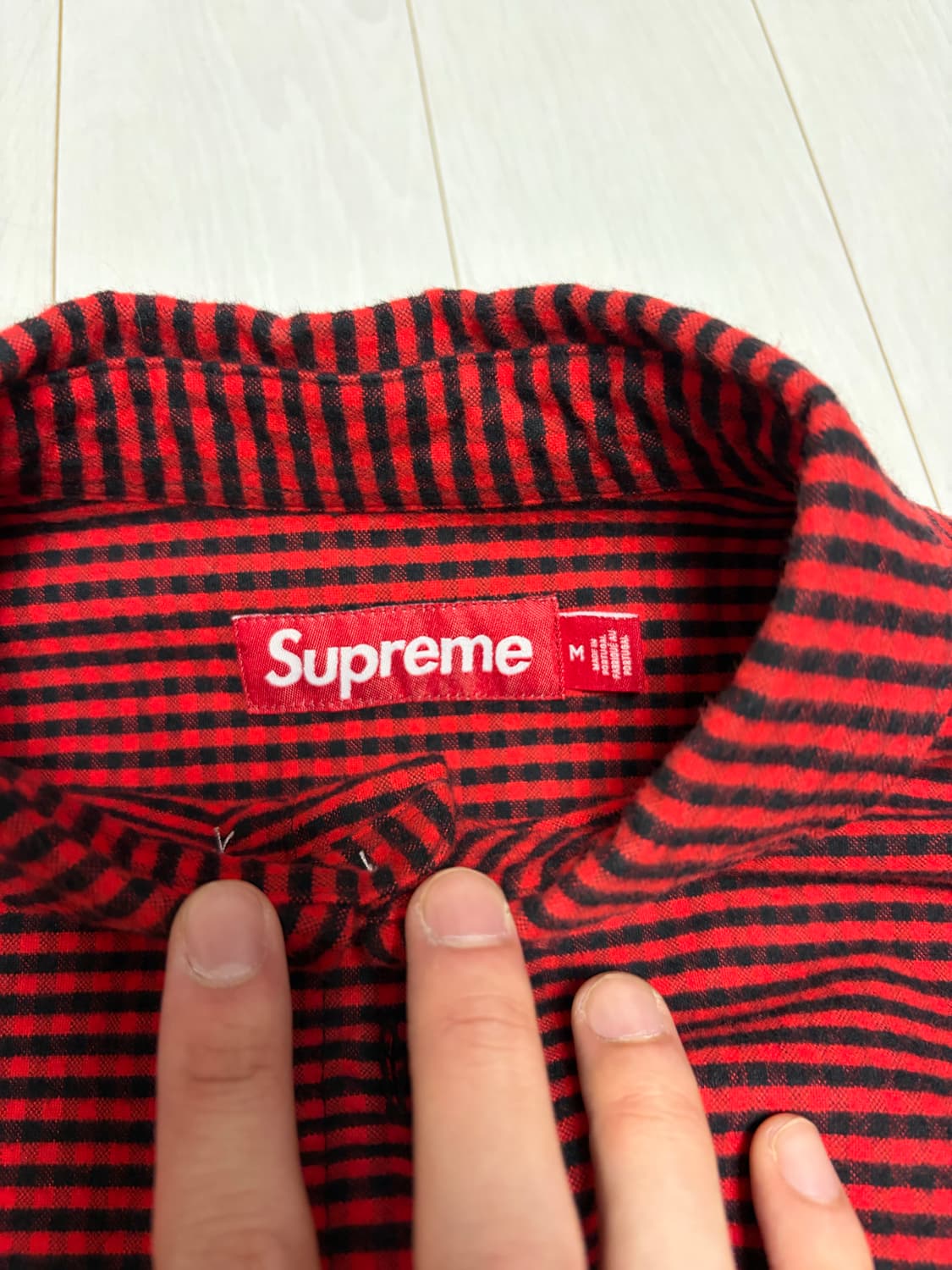 슈프림 크라운 셔츠 M 레드 상품이미지3