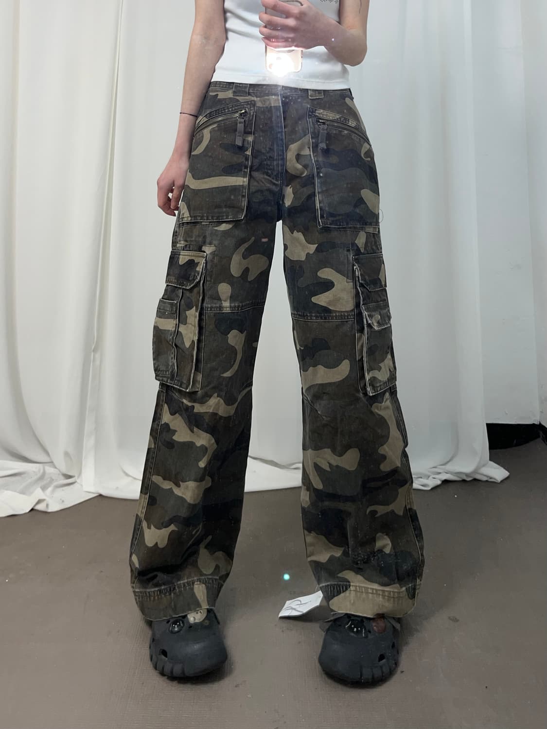 브라운 카모 카고 팬츠 상품이미지1