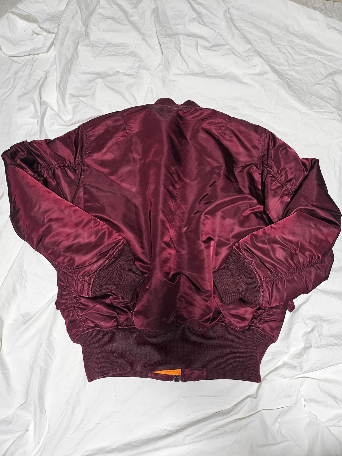 알파인더스트리 리버시블 MA-1 항공점퍼 봄버 자켓 다크체리 버건디 M 상품이미지6