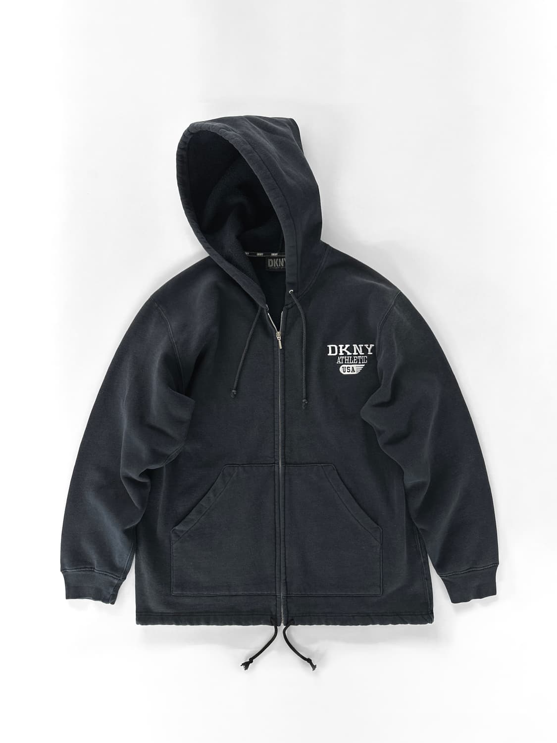 90~00s 빈티지 DKNY Athletic 페이디드 블랙 집업 후디 상품이미지1