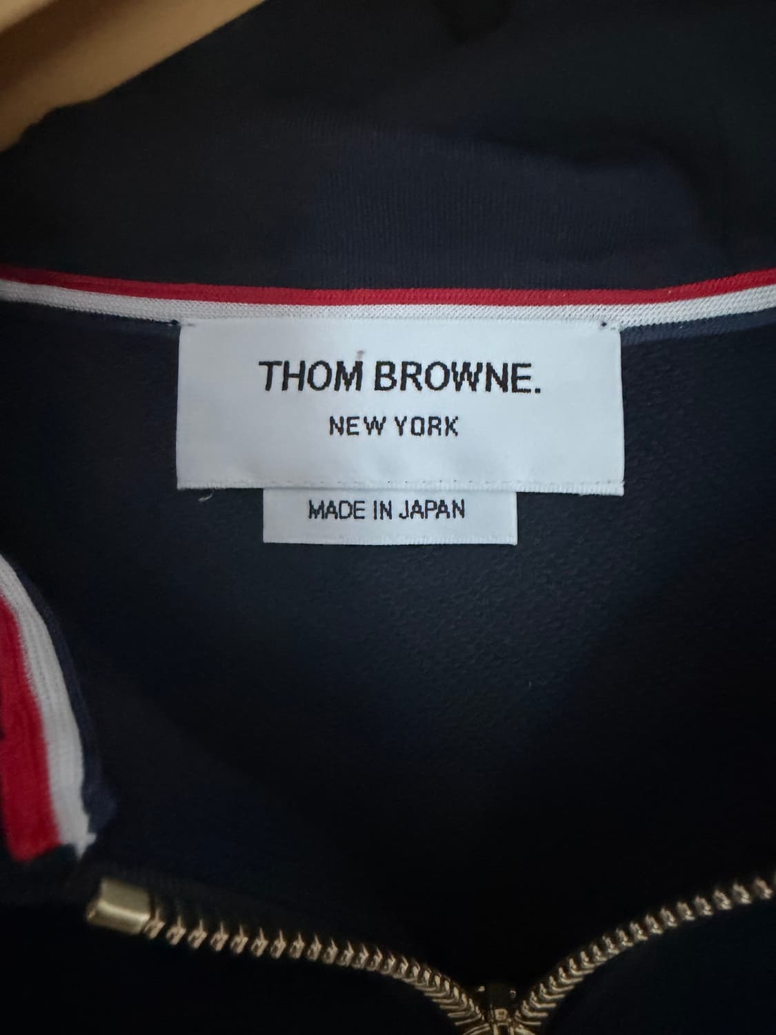 톰브라운 네이비 삼선 후드집업 급처 상품이미지3