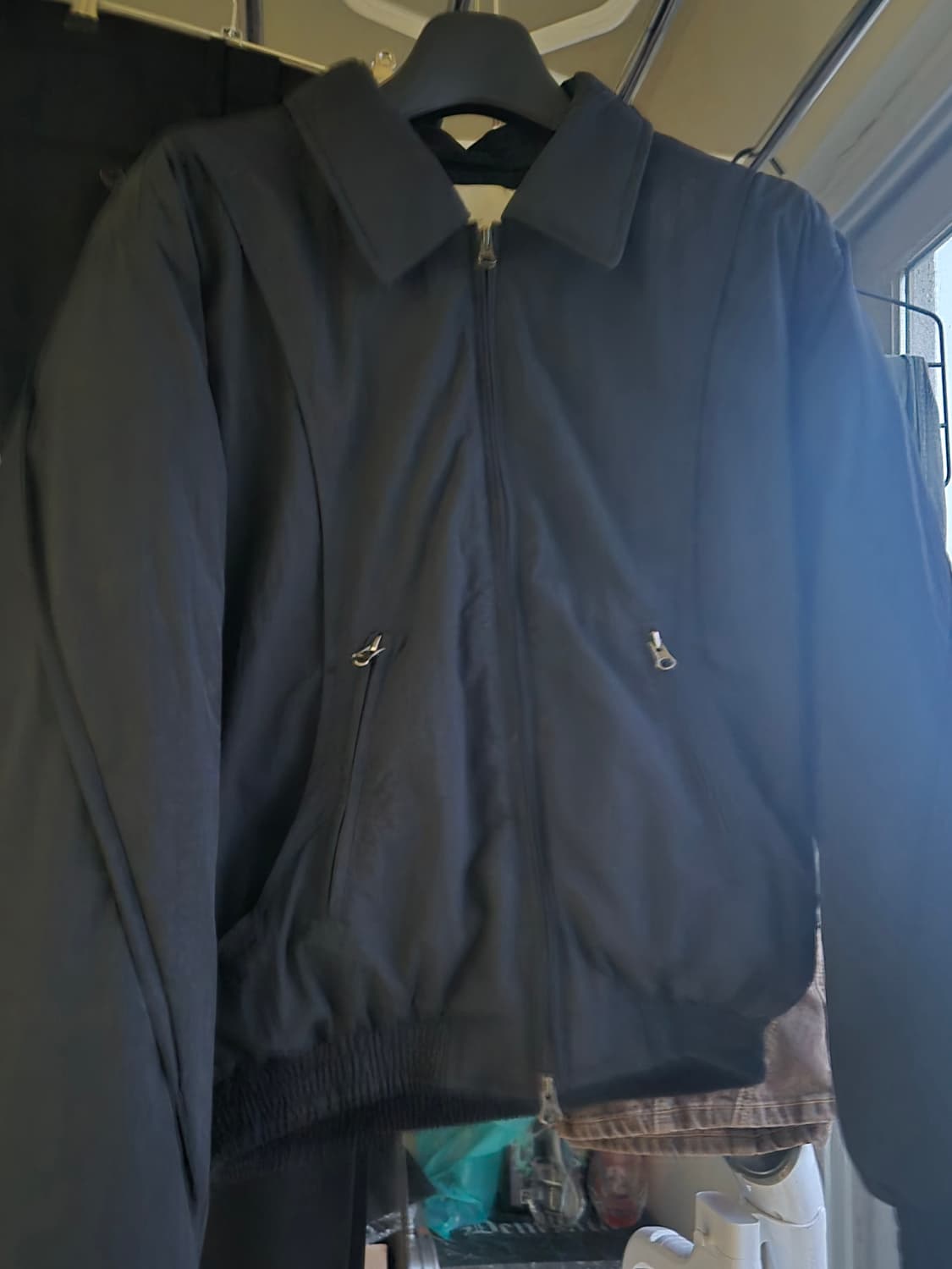 [커스텀어클락] 커브드 투웨이 항공 패딩 점퍼 상품이미지1