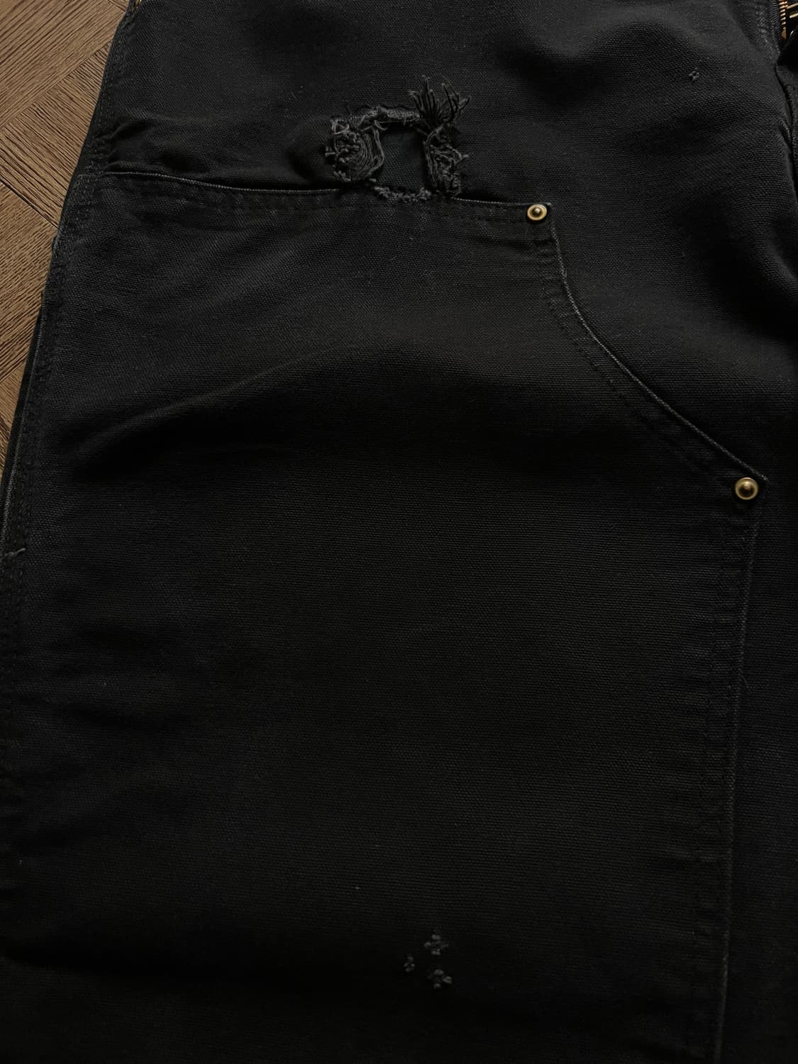 [36]칼하트 Made in USA 빈티지 데미지 블랙 더블니 워크 팬츠 상품이미지4