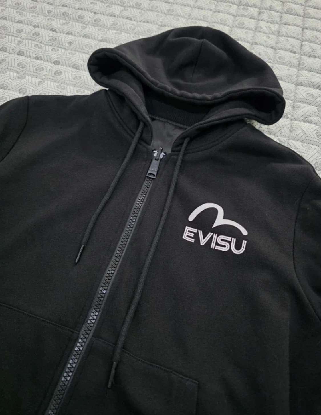 EVISU 에비수 리버시블 블랙 후드 집업 90 상품이미지8