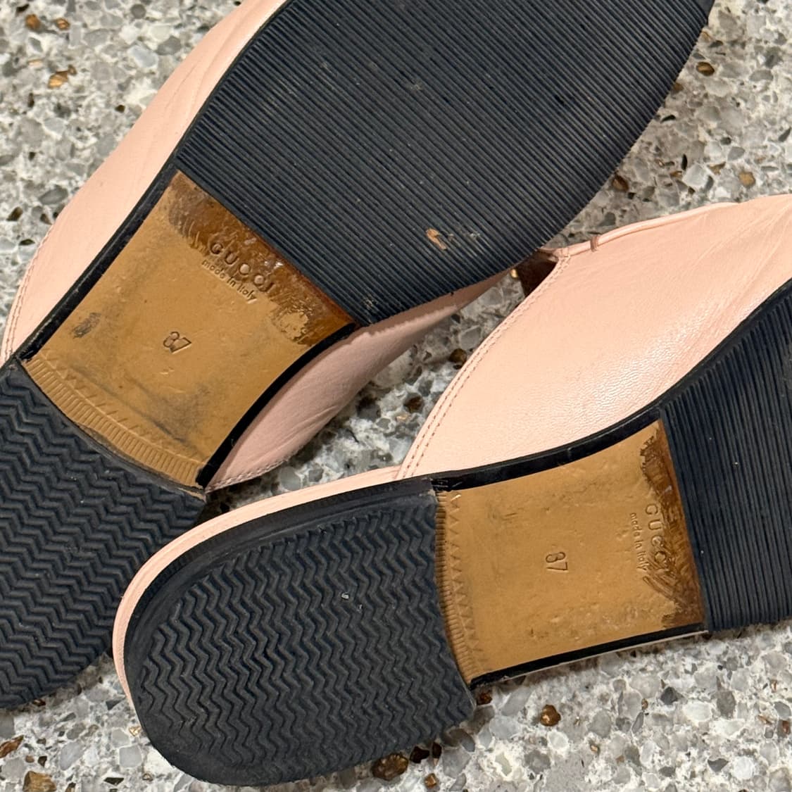 구찌 핑크 레더 홀스빗 뮬 37 상품이미지2