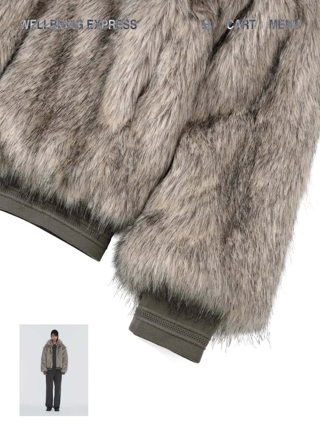 웰빙익스프레스 퍼 자켓 그레이 상품이미지3
