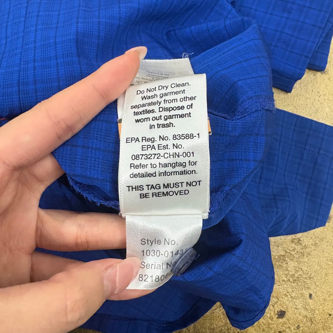 [정품/M] 마무트 블루 체크패턴 반팔 셔츠 b14 상품이미지8