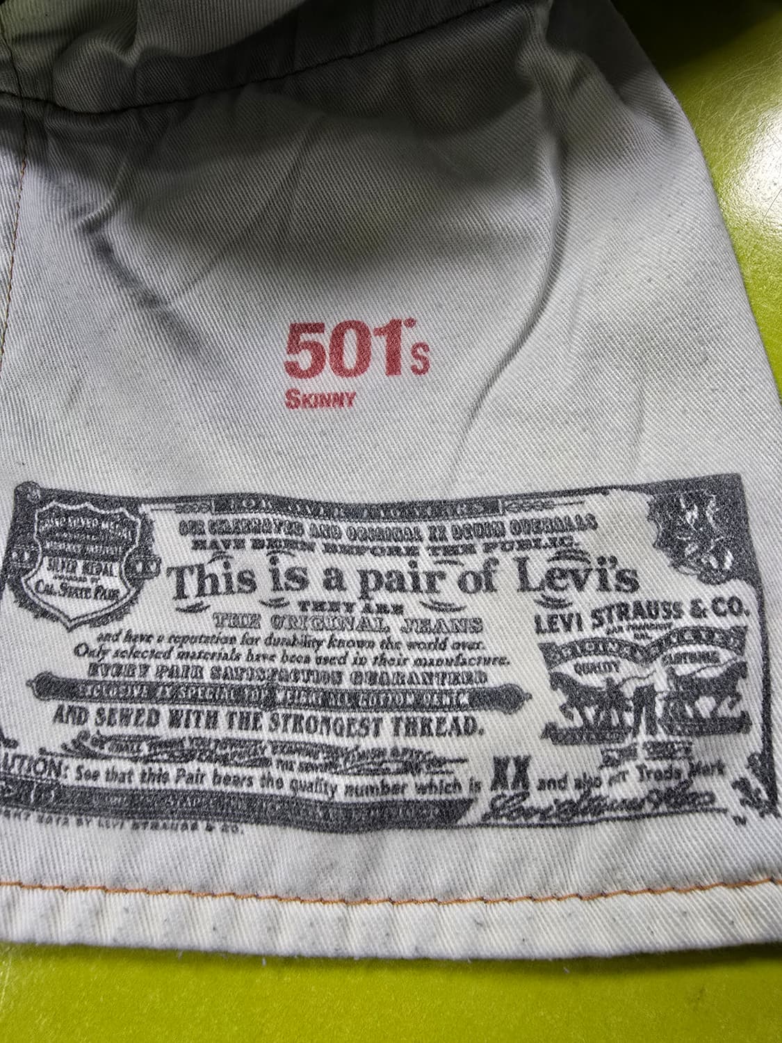 리바이스 501 빈티지 워싱 데님 (1220) 상품이미지8