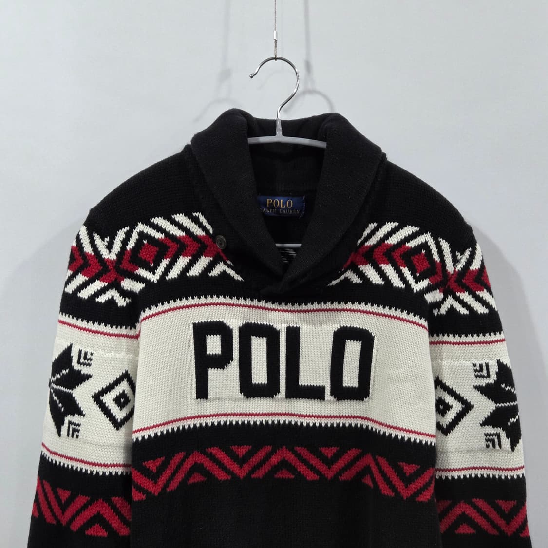폴로랄프로렌 노르딕 패턴 숄카라 니트 L(14/16) 상품이미지2