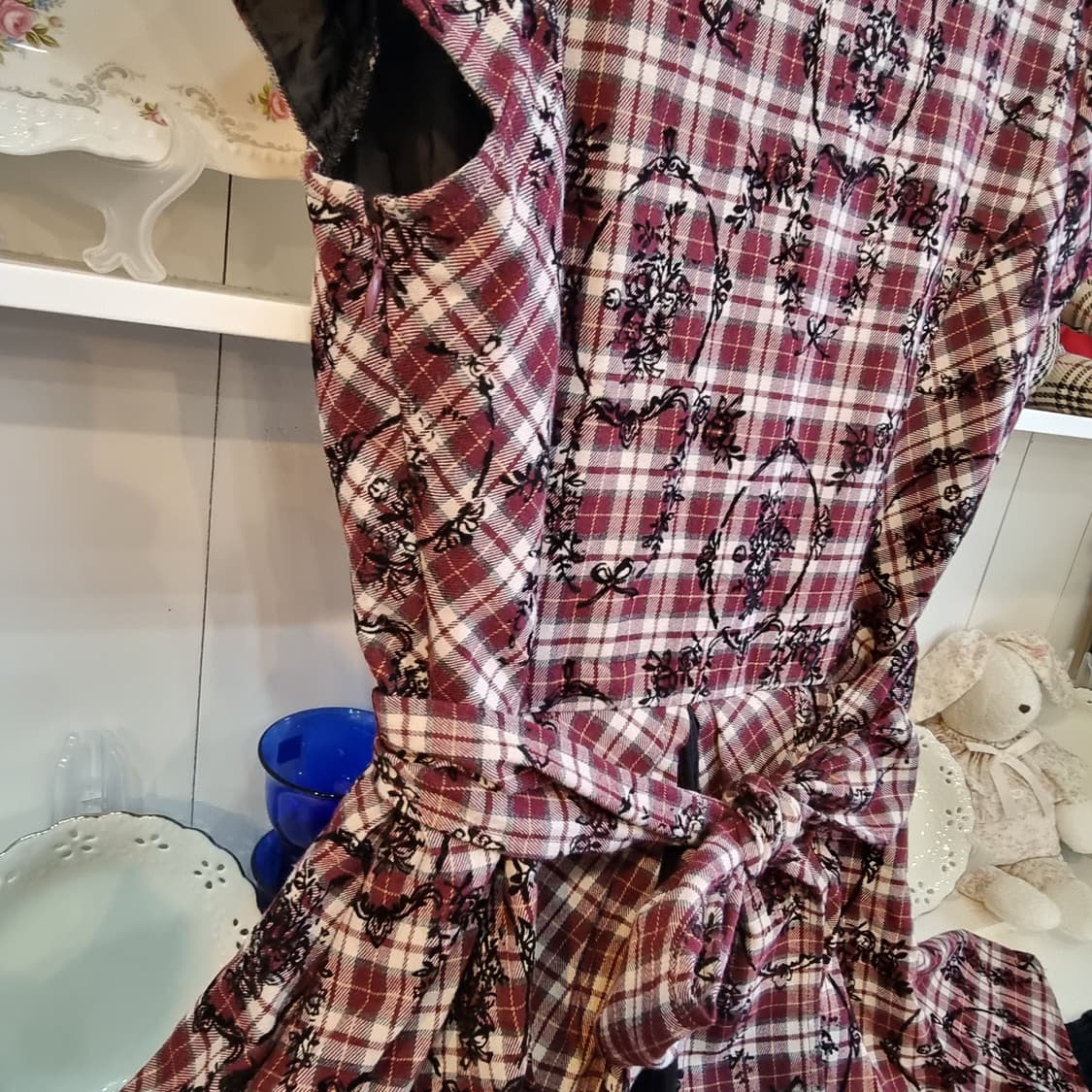 체리베리 체크 레이스 원피스 상품이미지2