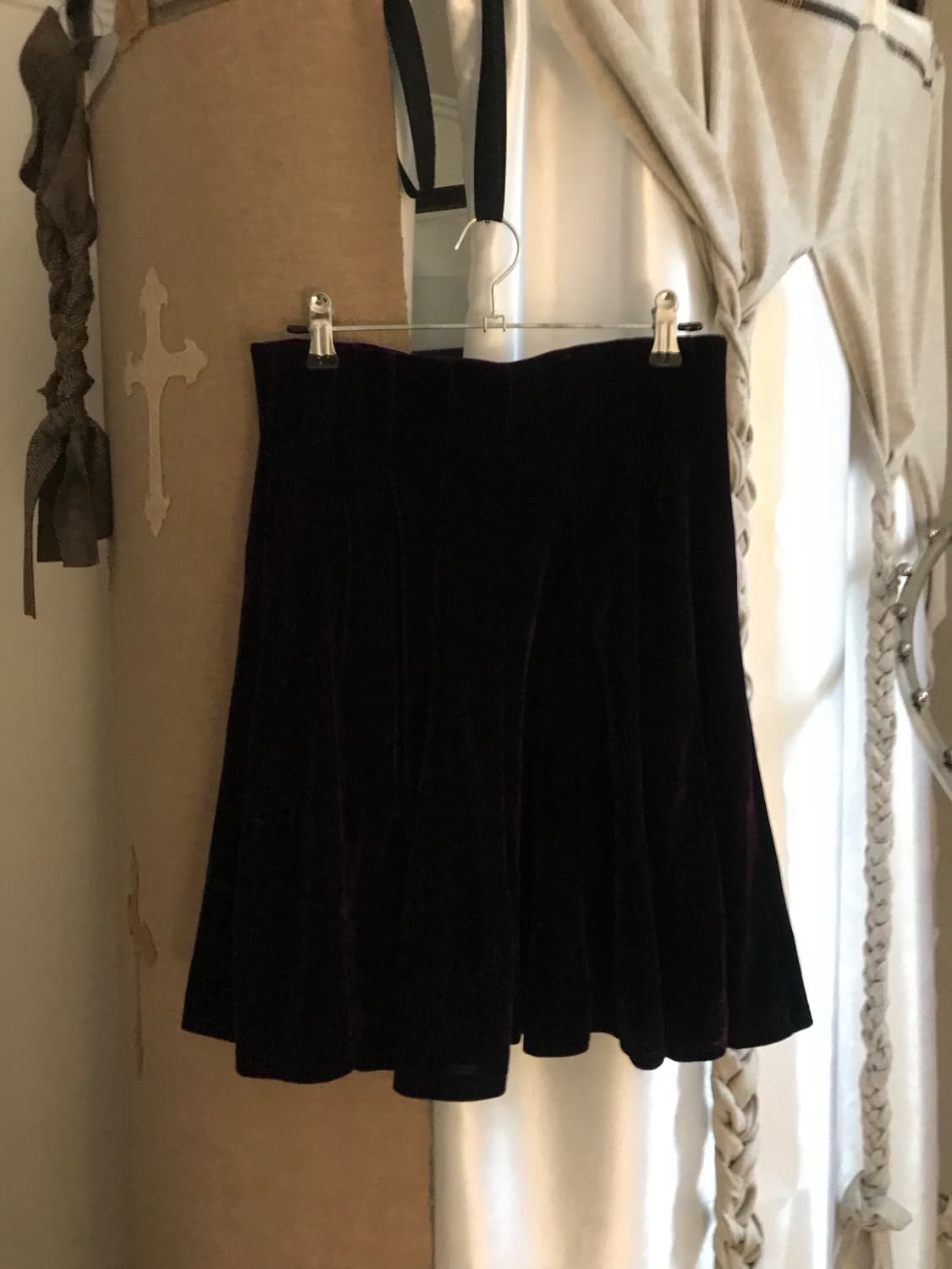 vintage purple velvet skirt 상품이미지7