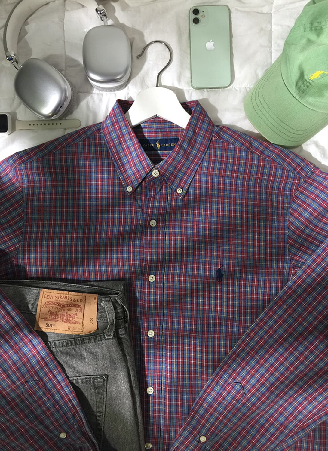 (MAN) 폴로랄프로렌 체크셔츠 XL 상품이미지1