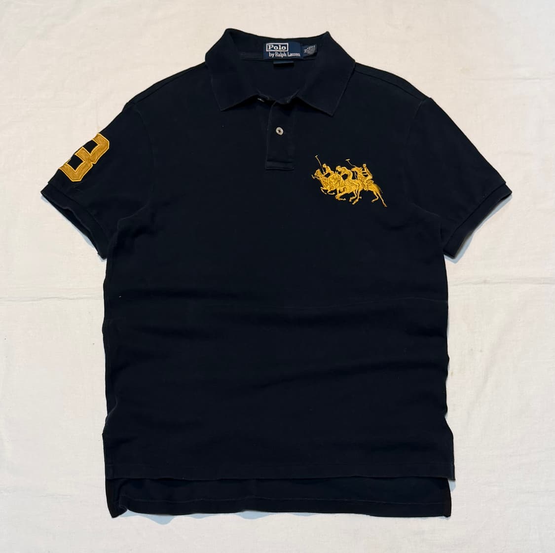 폴로 랄프로렌 빅포니 트리플포니 금장 카라티 블랙 상품이미지1