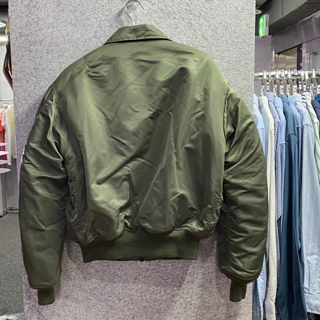 메데코 빈티지 카키 ma-1 항공 봄버 점퍼B3105 상품이미지3