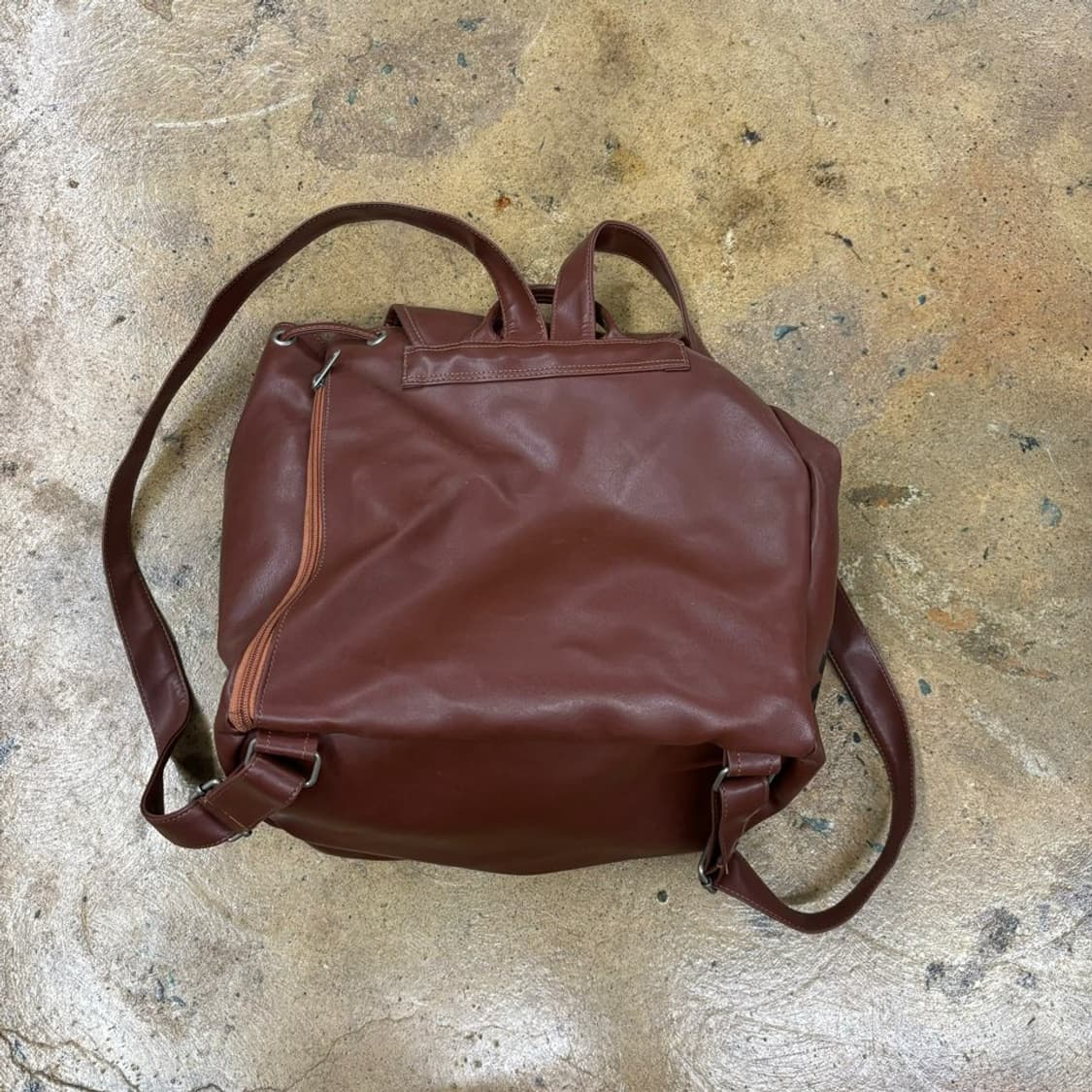 아디다스 빈티지 브라운 파이어버드 레더 복조리 미니 백팩 상품이미지3