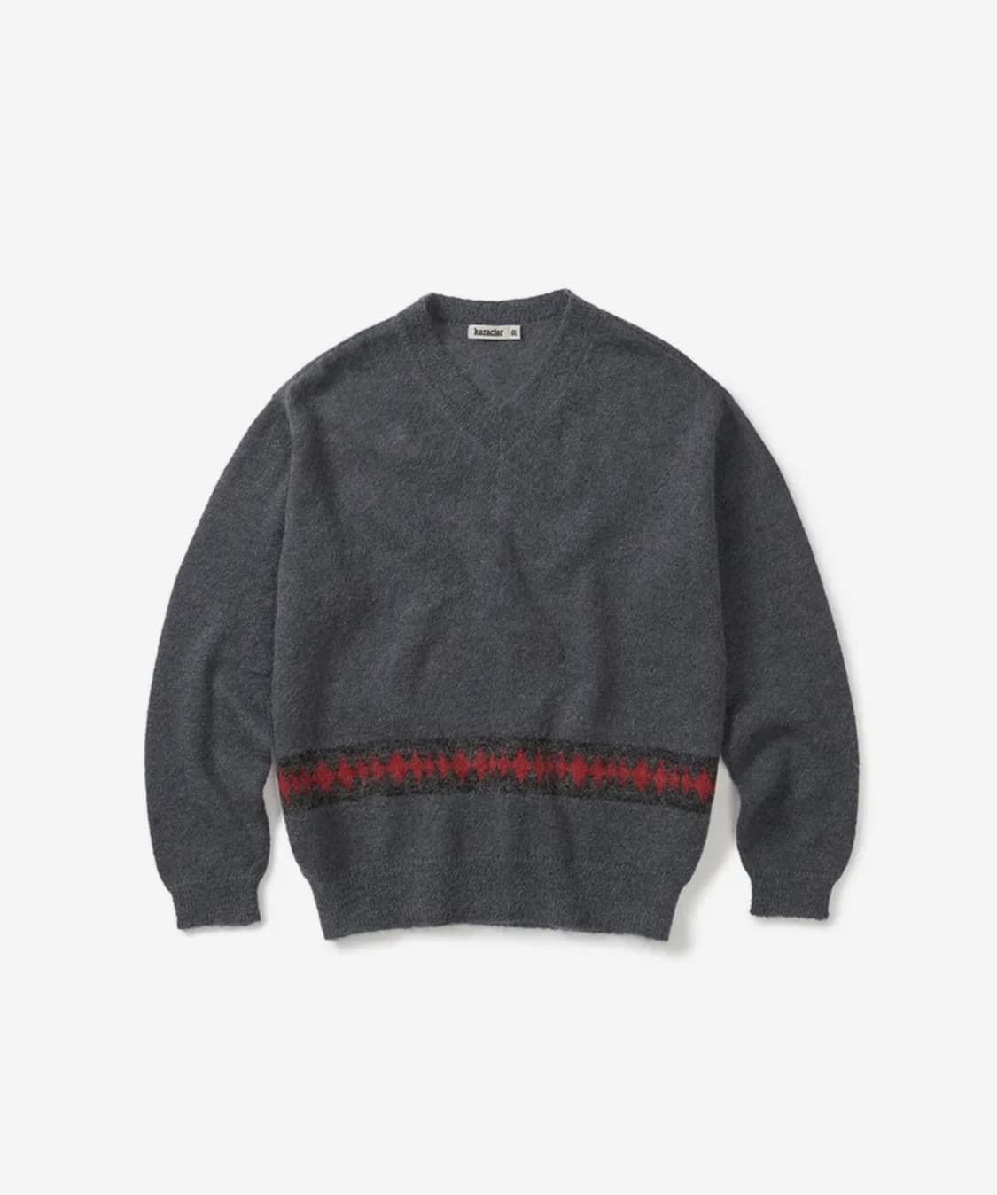 Kidmohair v-neck knit / Charcoal 상품이미지1