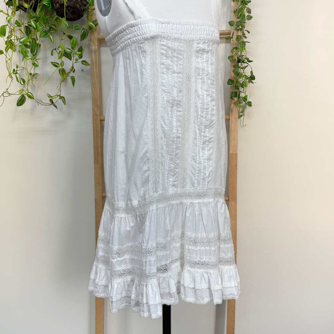 JPN/ 레이스 캉캉 화이트 스커트 모리걸치마 모리걸스커트 레이어드원피스 상품이미지5