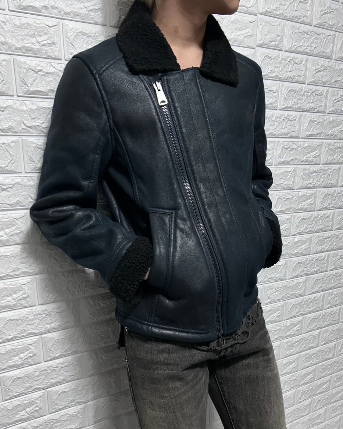 캘빈 클라인 진스 시어링 무스탕 자켓 상품이미지1