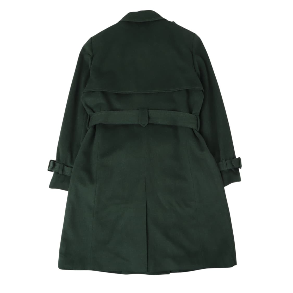 브룩스브라더스 우먼스 딥그린 더블 울 실크 코트 상품이미지4