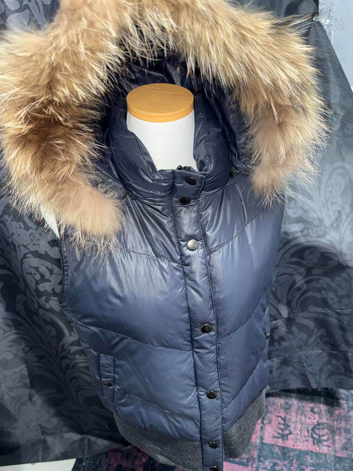 빈티지 갸루걸 퍼 패딩조끼 상품이미지1