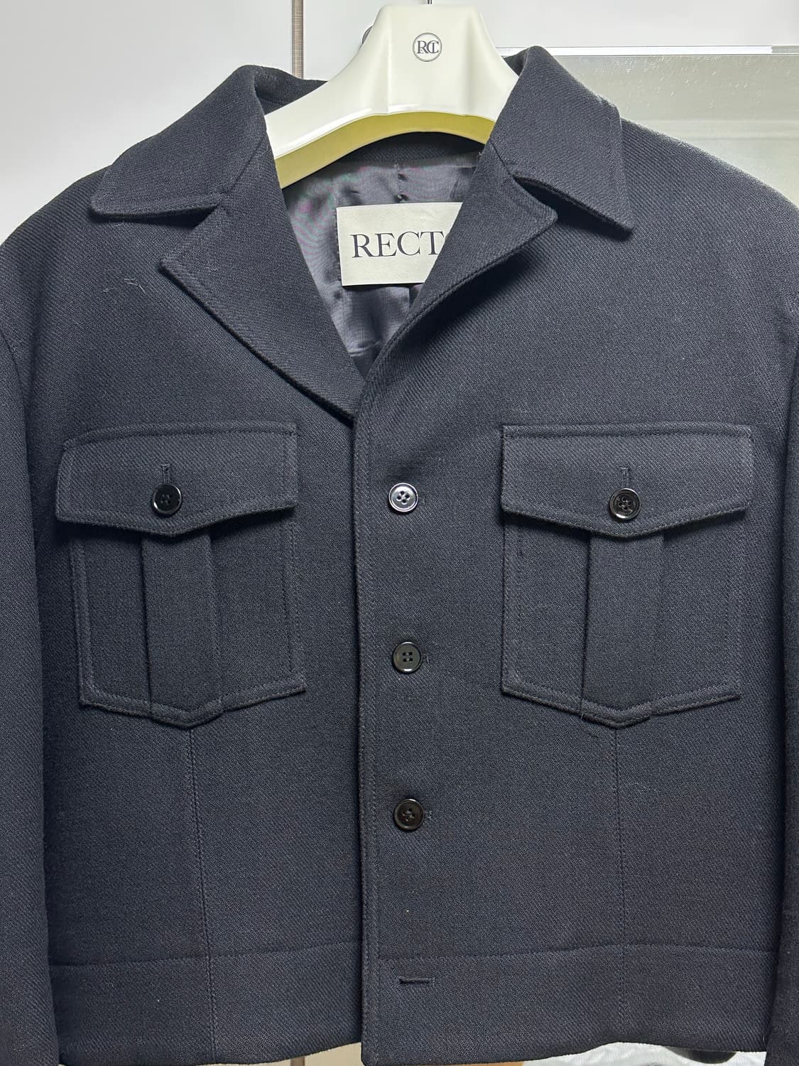 렉토 Recto 24FW 카일 밀리터리 울 블렌드 자켓 블랙 m 상품이미지1