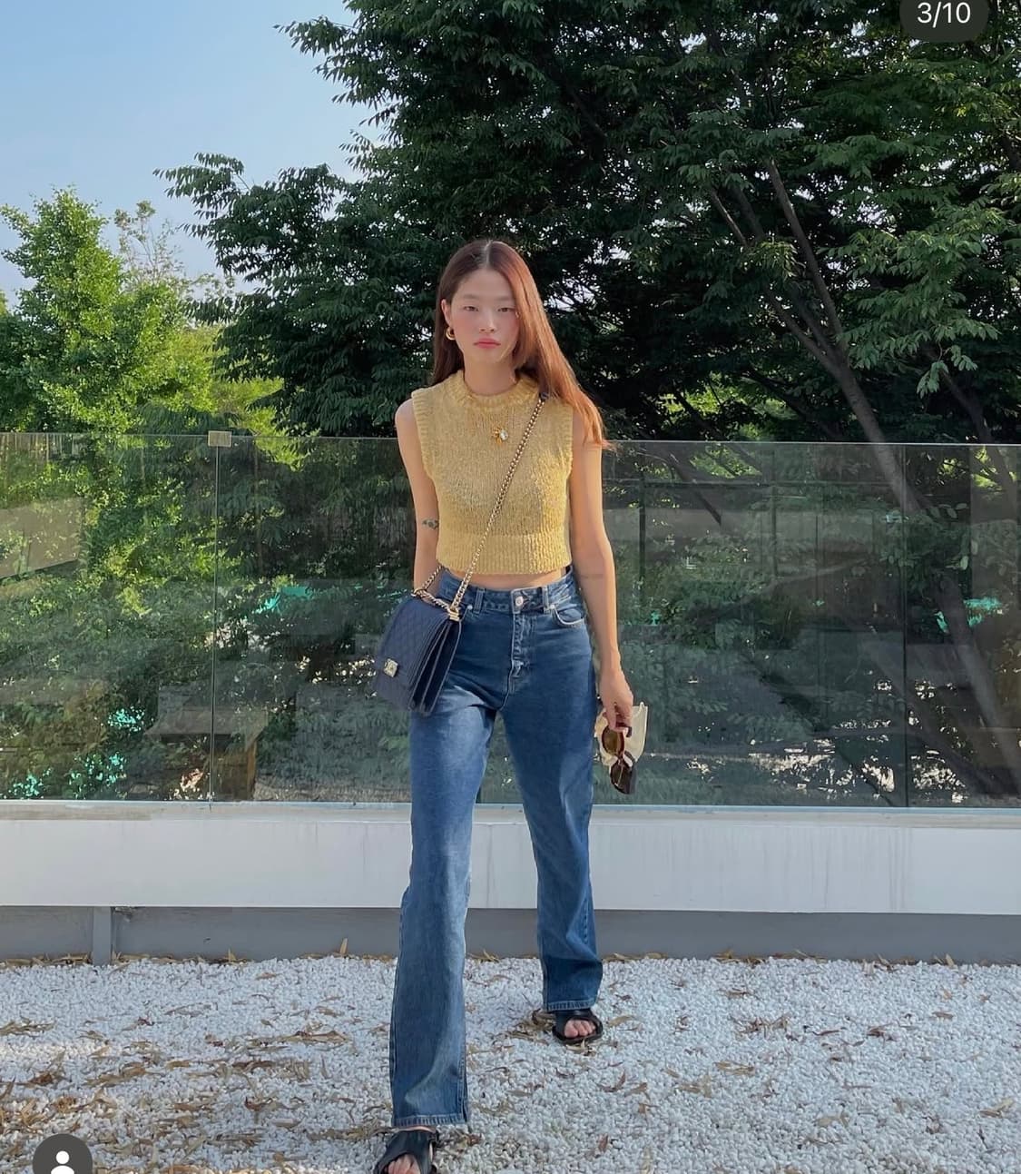 앤아더스토리즈 노랑 니트탑  상품이미지2