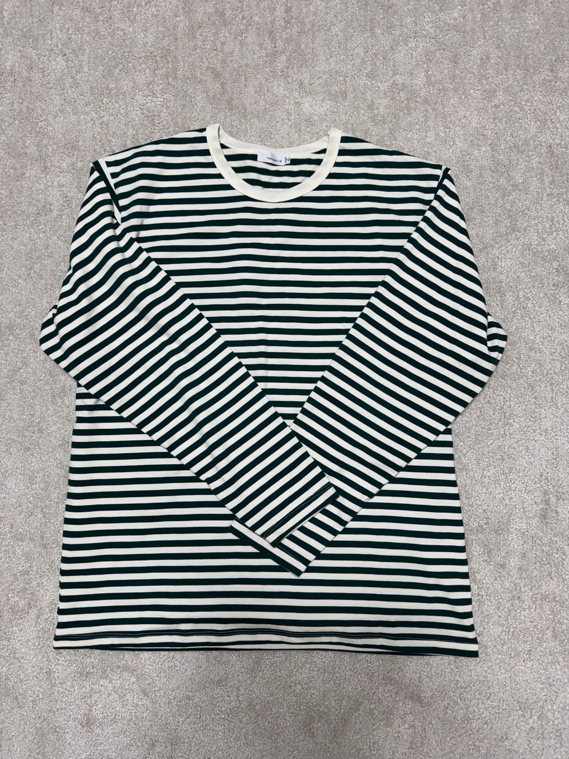 나나미카 스트라이프 긴팔 티셔츠 XL 상품이미지1