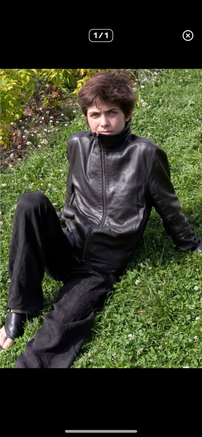 머듈 014 레더자켓 브라운 상품이미지1