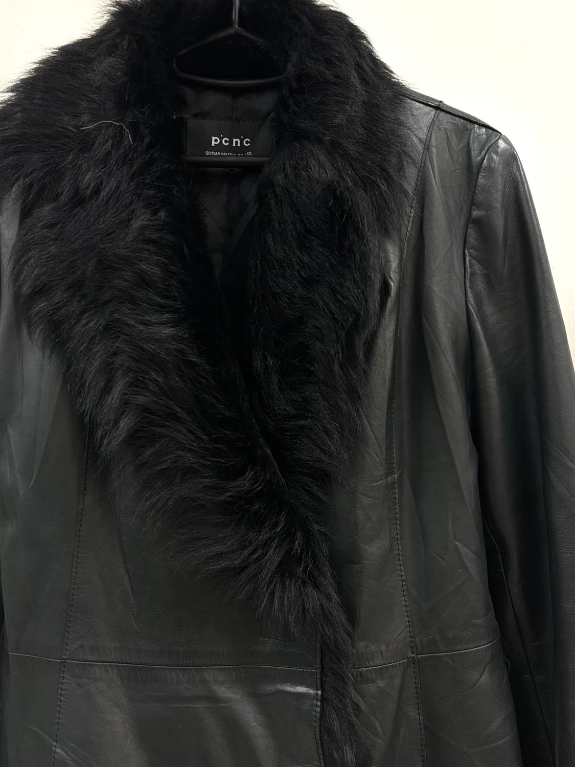 빈티지 블랙 리얼레더 무스탕 퍼 자켓 상품이미지6