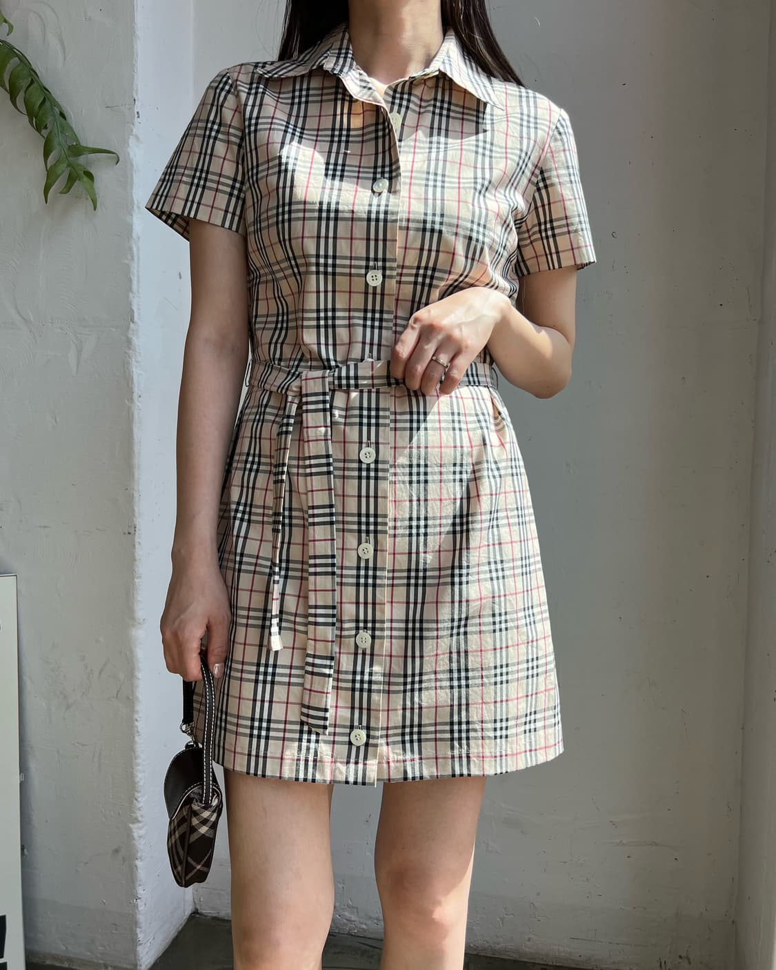 Burberry check belted one-piece 상품이미지3