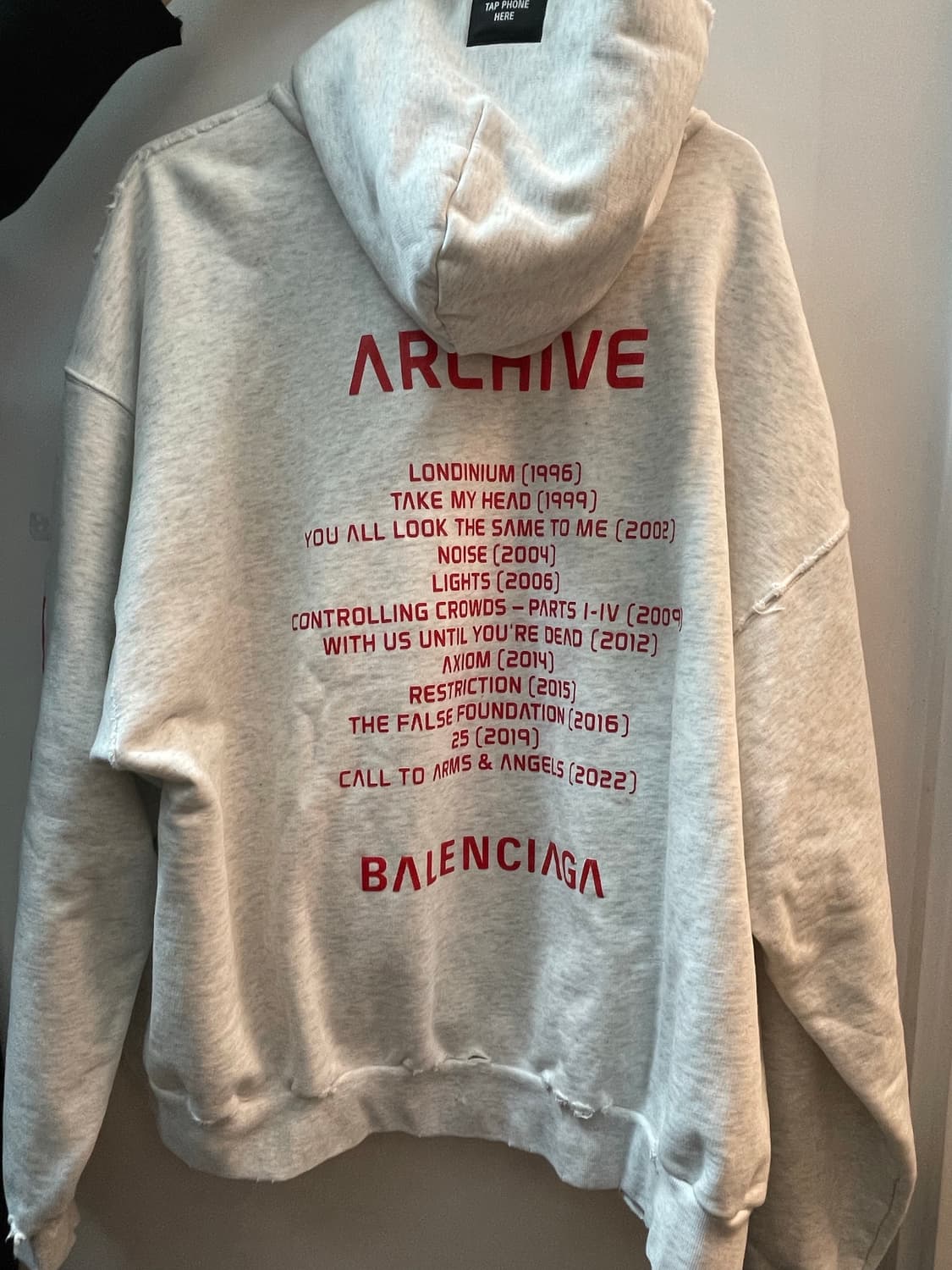 발렌시아가 뮤직 아카이브 후디집업 상품이미지2